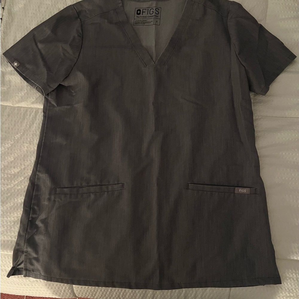 FIGS Charcoal Grey Scrub Top